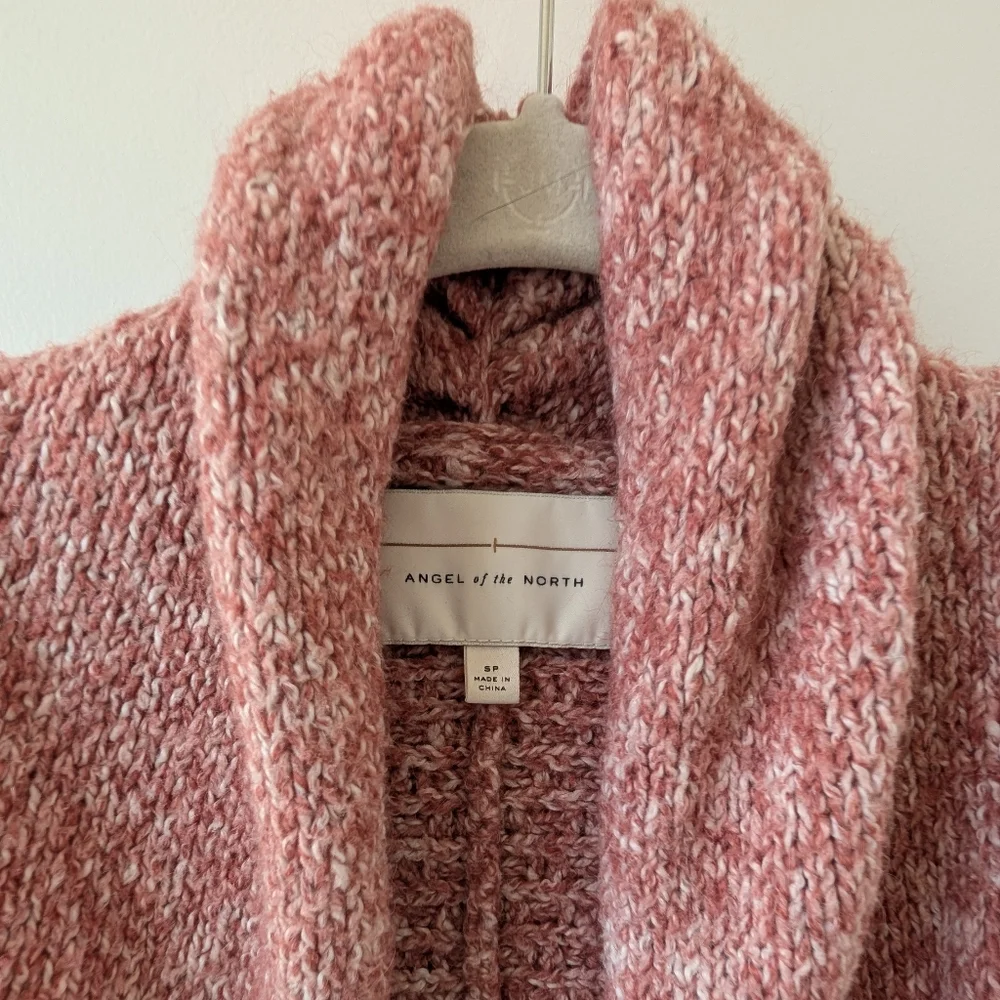 Angel Of The North Marled Pink Open Cardigan - Picture 3 of 14